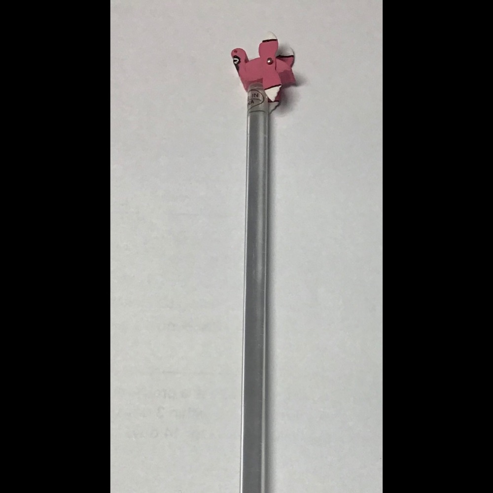 Set of 6 flamingo pink swizzle sticks NEW